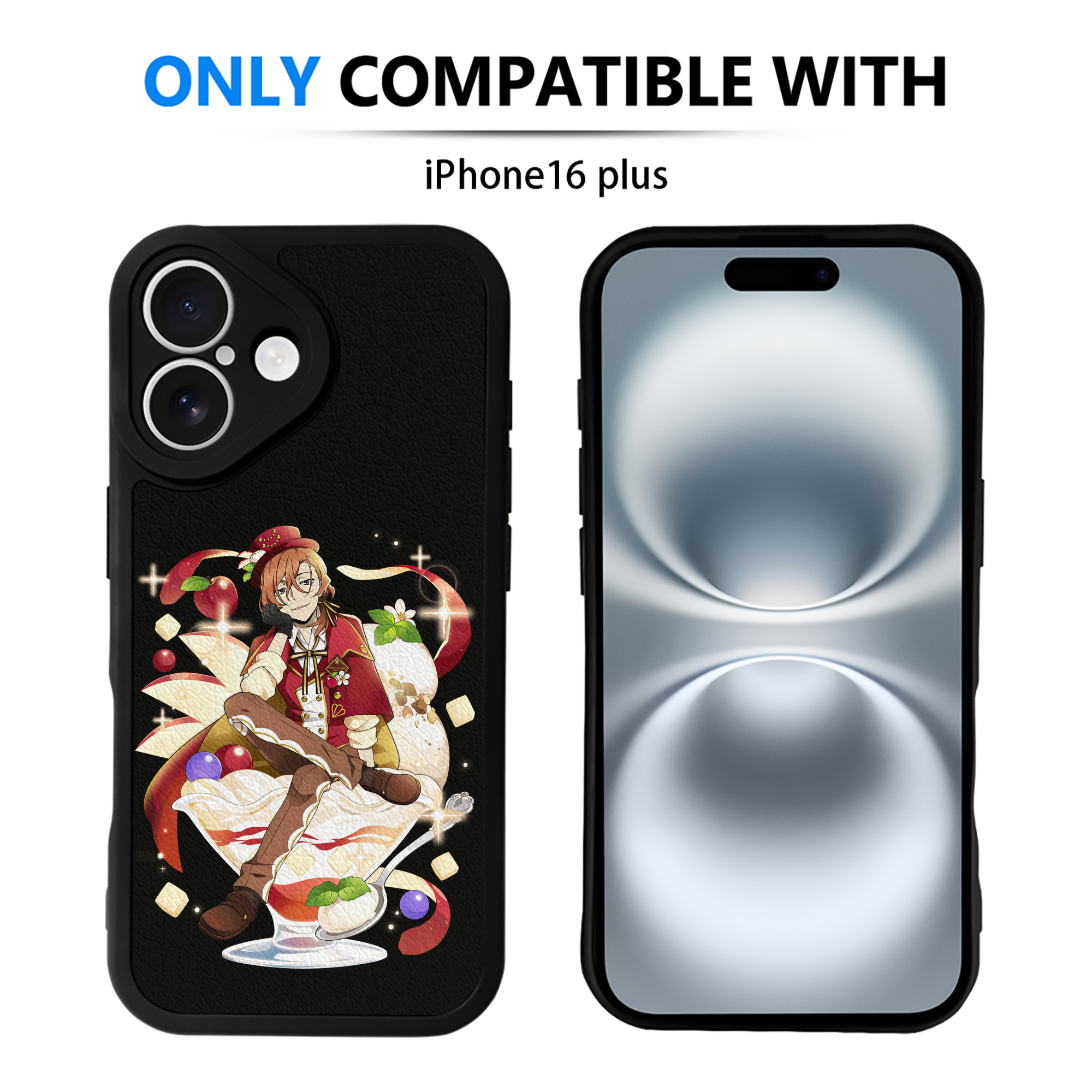 （画像用） 文豪ストレイドッグス Bungo Stray Dogs 【iPhone 16シリーズ対応】シリコンスマホケース（レザー調） 材質：シリコン